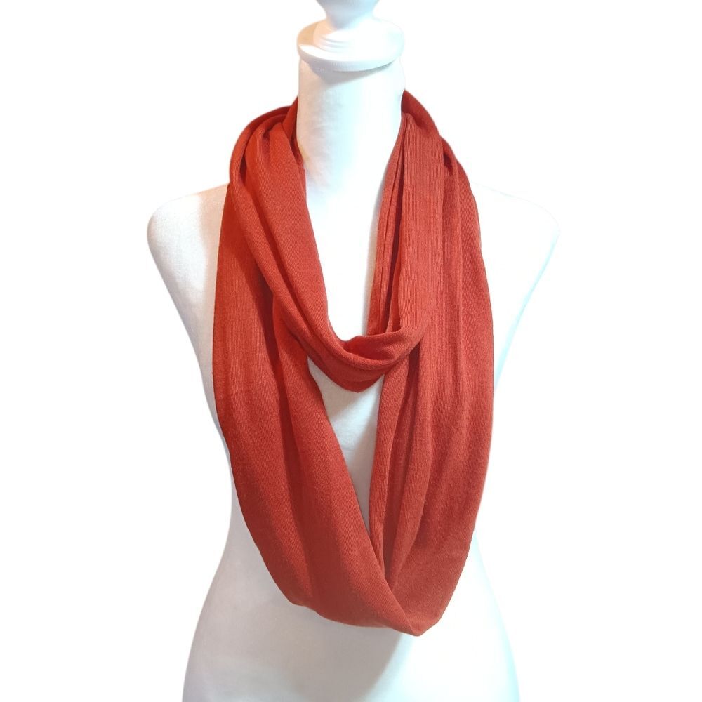 Burnt Orange Infinity Scarf Fashion Accessory